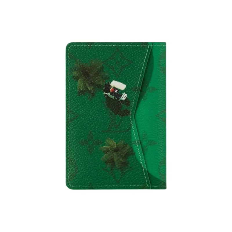 LOUIS VUITTON Werner Bronkhorst Collaboration Colored Monogram Coated Canvas Card Holder Unisex Green-2