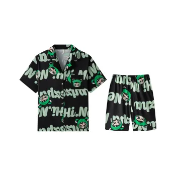 Gongdie x NEZHA,LIANMINGKUAN Pajama Set Unisex Green