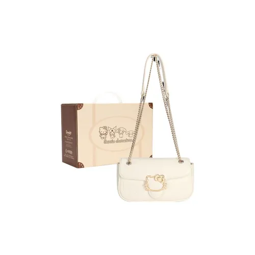Sanrio Hello Kitty Synthetic Leather Shoulder Bag, Crossbody Bag, Small Square Bag Regular Women's