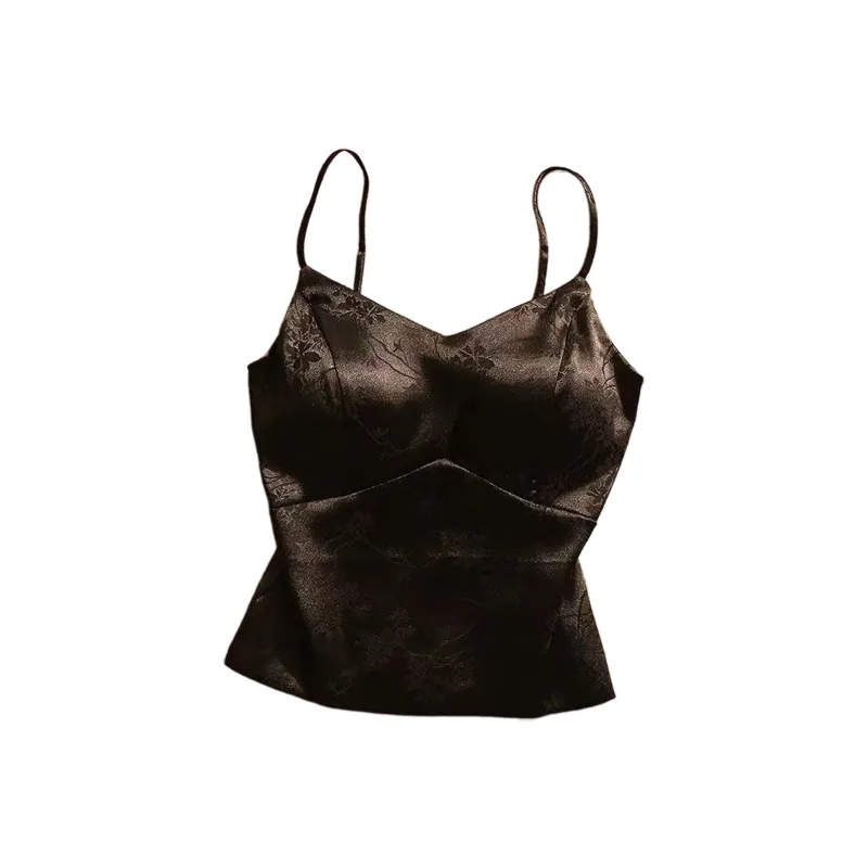 Flowers In Water Camisole Women's Black-0