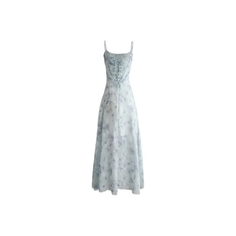 YGPRW Slip Dresses Women's Blue-1