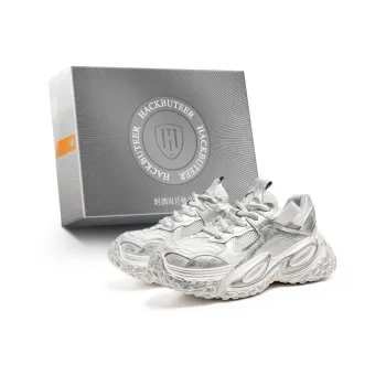 HACKBUTEER Cushioning, Slip Resistant, Abrasion Resistant, Height Increasing Low Top Chunky Sneakers Men's Box Included