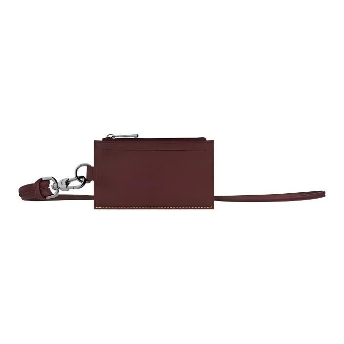 LONGCHAMP 3D Calfskin Coin Purse Men's Red-1