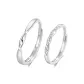 Mobius Loop Couple Rings[S999 Fine Silver]