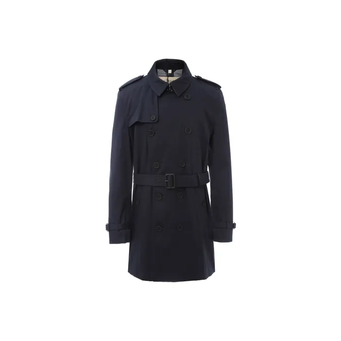Burberry Trench Coats Men Dark Blue-0