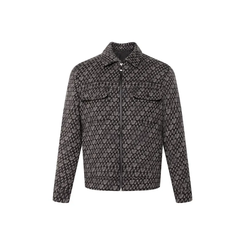 LESS IS MORE Coats Men's Gray Black Gradient-0