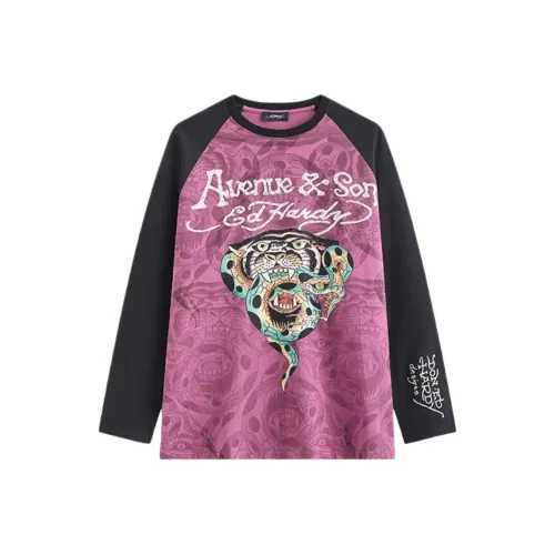 Ed Hardy x DADAOZHIZI,LIANMINGKUAN T Shirt Men's Berry Purple