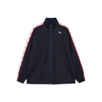 PUMA Knit SHADOW STRIPE Jacket Men's New Marine
