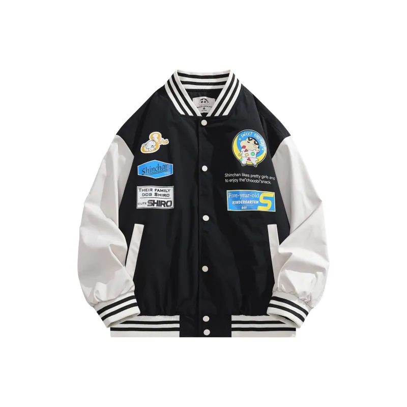 SHINCHAN Baseball Jacket Coat Unisex-6