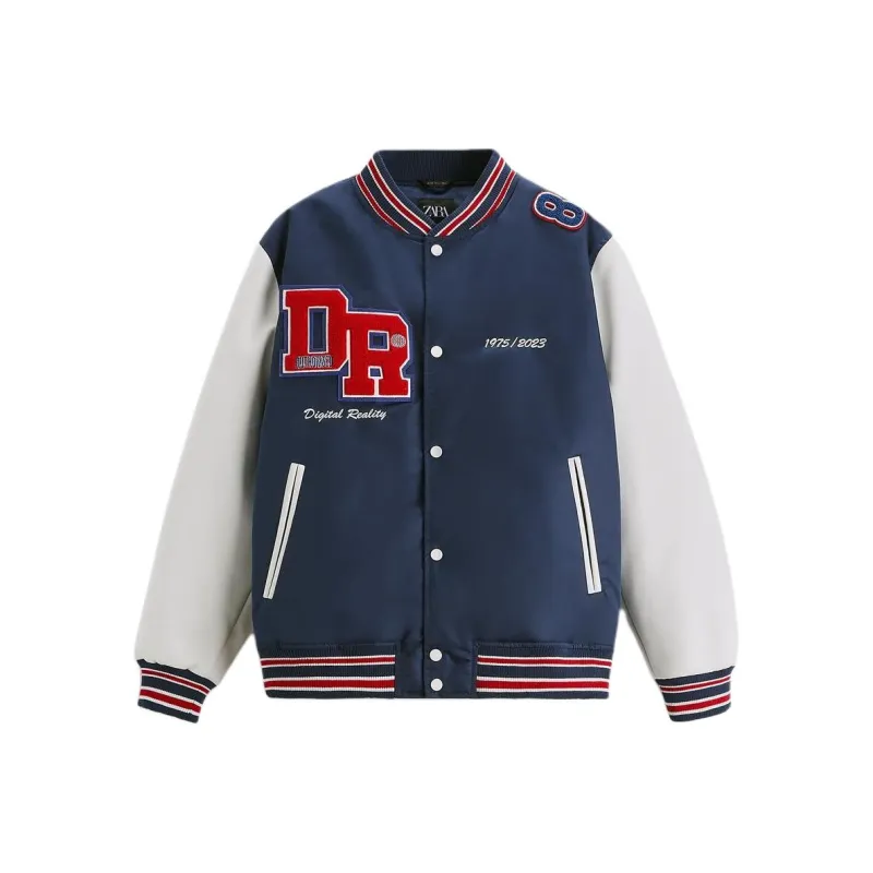 ZARA Baseball Jacket Men's Sea Blue-0