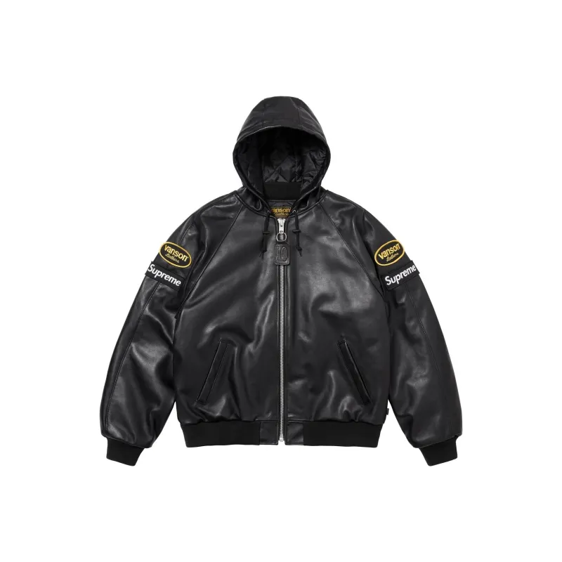 Supreme Vanson Leathers Hooded Work Jacket-3