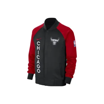 Nike Dri-Fit Chicago Bulls Showtime City Edition Jackets Coats City Edition Chicago Bulls Men's Black Red