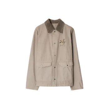 Burberry Motif embroidered Shirt Jacket