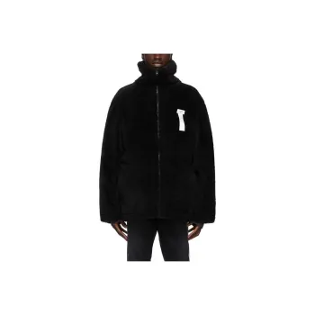 WE11DONE Leather Jackets Unisex Black
