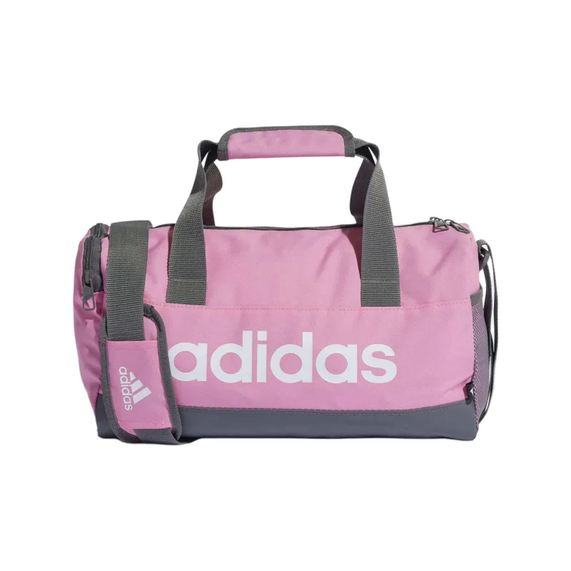 Adidas Polyester Travel Bag Unisex Pink & Gray & White-0