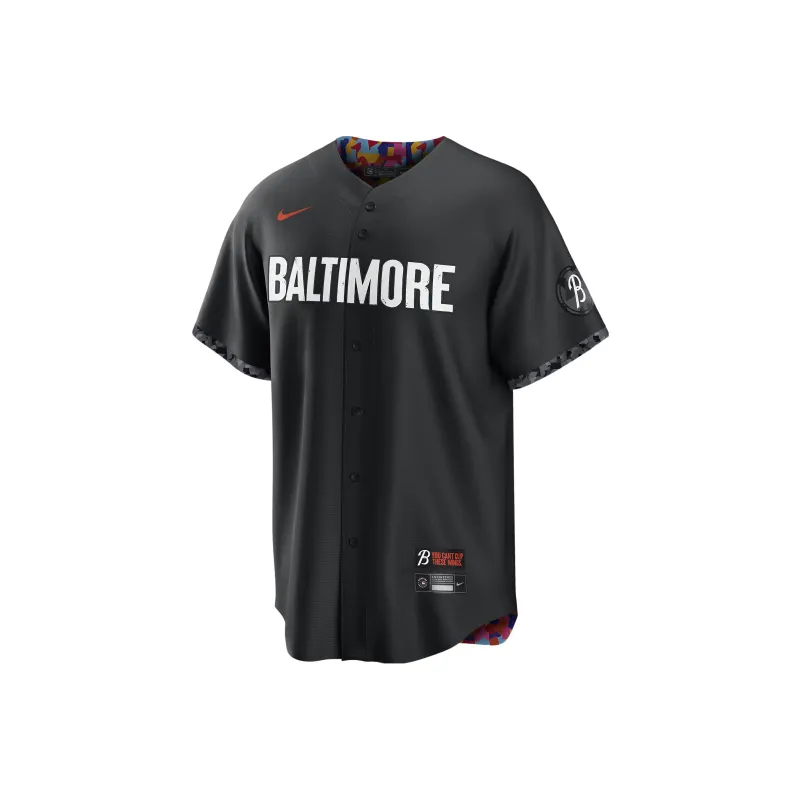 Nike x MLB Baltimore Orioles City Connect Baseball Jacket Baltimore Orioles Cal Ripken Jr. 8 Size Men's Black-0
