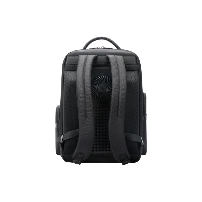 BOPAI Microfiber Synthetic Leather Backpack Regular Men's Black-3