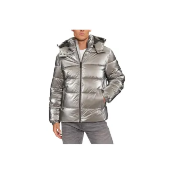 GUESS Jackets Coats Men's Silver