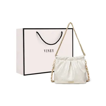 VINEY Cow Leather Shoulder Bag Crossbody Bag Regular Women's Ecru