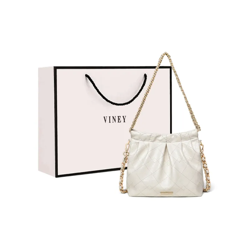VINEY Cow Leather Shoulder Bag Crossbody Bag Regular Women's Ecru-0
