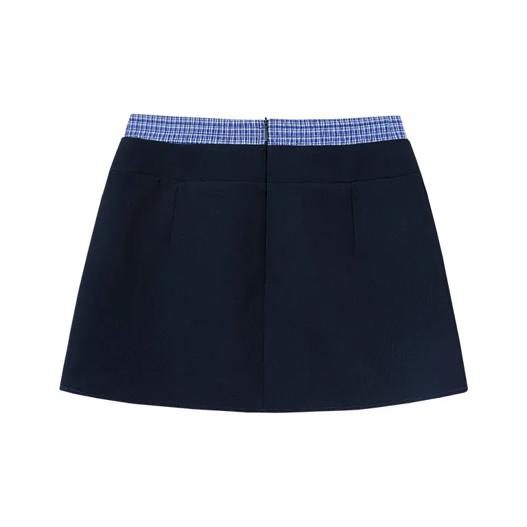 Ouyang Casual Short Skirts Women's Night Sea Blue-1