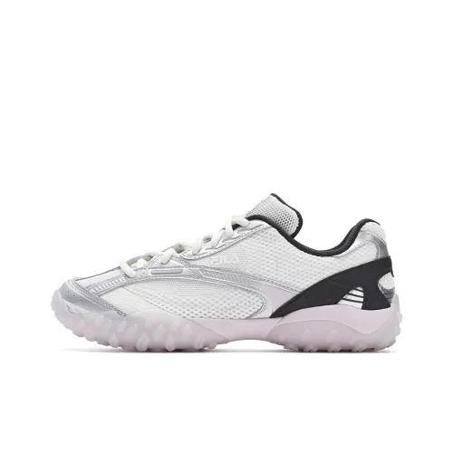 FILA ECHAPPE 2 Ballet Shoes Anti Slip Wear Resistant Low Top Casual Shoes Women's White Silver