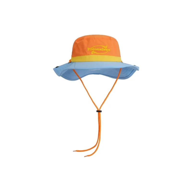 FREE RABBITⅡ Summer Sun Protection Drawstring Large Brim Mountaineering Cap Bucket Hats Unisex-4