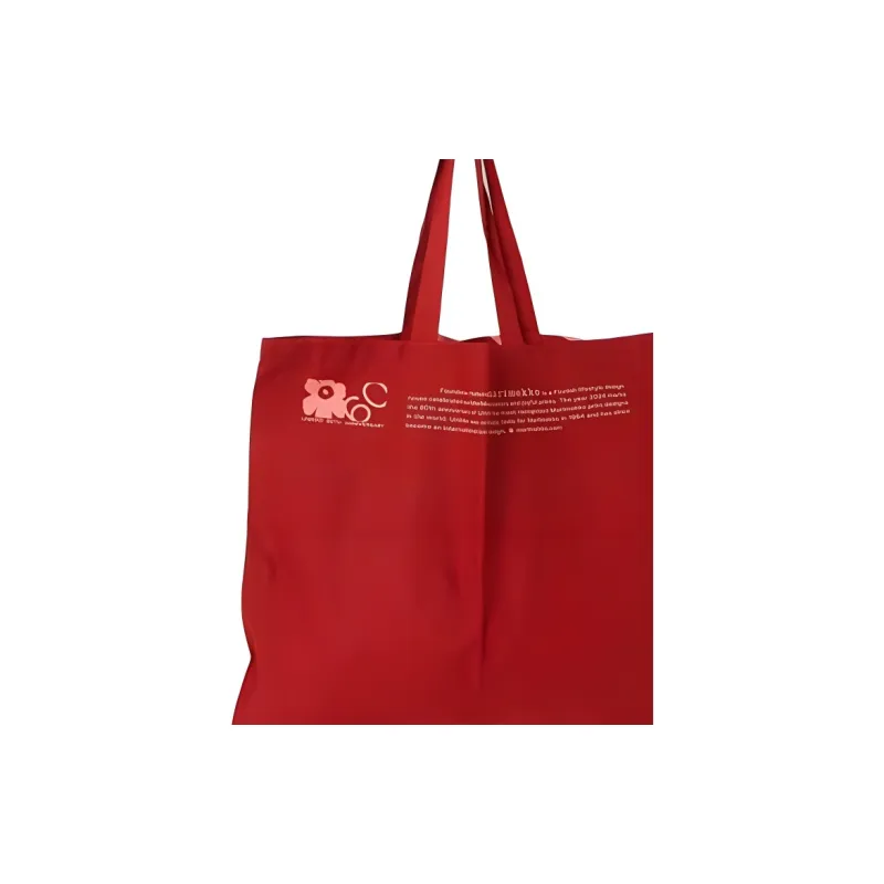 Marimekko Unikko 60th Cotton Tote Bag, Shopping Bag, Shoulder Bag Regular Women's Pink-2