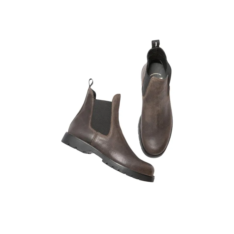 KLEMAN CLEON MANUFACTURE TONNANT EC Short Chelsea Boots 3cm Unisex Chestnut Brown-3