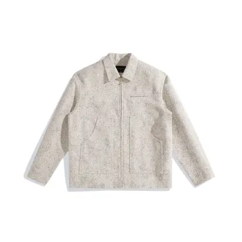 PEACEBIRD MEN PEACEBIRD MEN Fashion Collection Jackets Unisex White Loose Fit