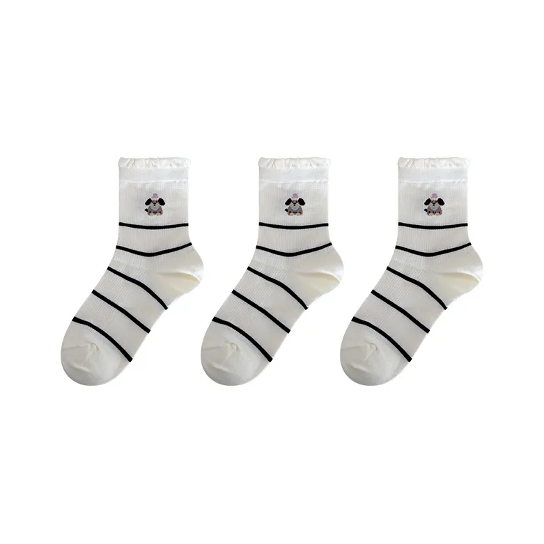 Moremoli Mid Calf Socks Women's 3 Pack-5