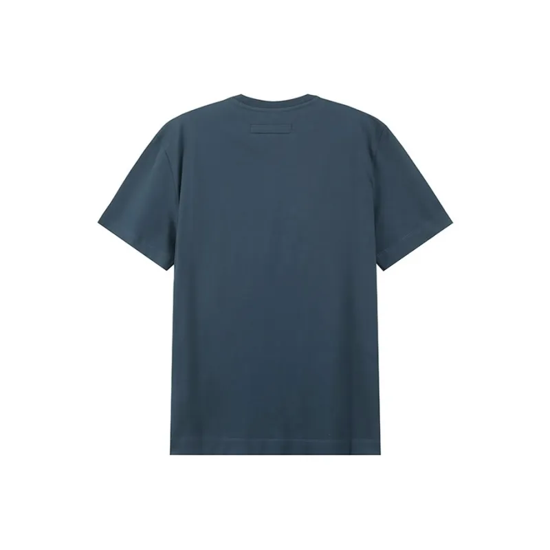 Ermenegildo Zegna Logo Embroidered Crewneck T Shirt-1
