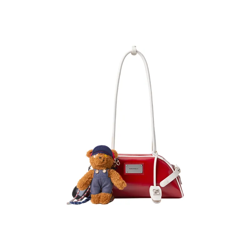 MCMIKO Cow Leather Bowling Bag, Shoulder Bag Regular Women's Multicolor-5