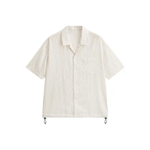 MODE COMMUTER Shirt Men's Beige Black Stripes