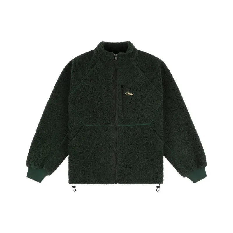 Dime MTL FW24 Velvet feel Coat Unisex Green-0