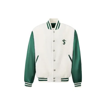 STK SMALL TOWN KID Jackets & Coats Unisex White Green Patchwork