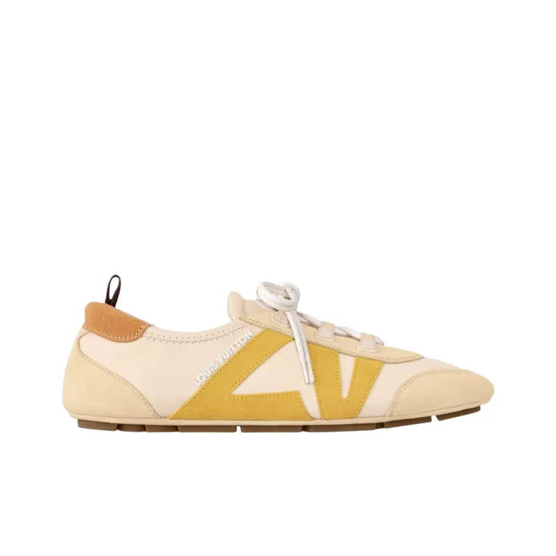 LOUIS VUITTON Sneakerina German Army Trainers Low Top Casual Shoes Women's Beige Yellow-1