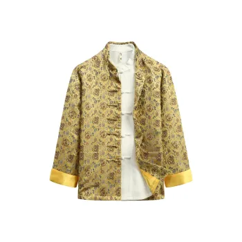 XUANSHENG Jackets Coats Men's Yellow Dragon