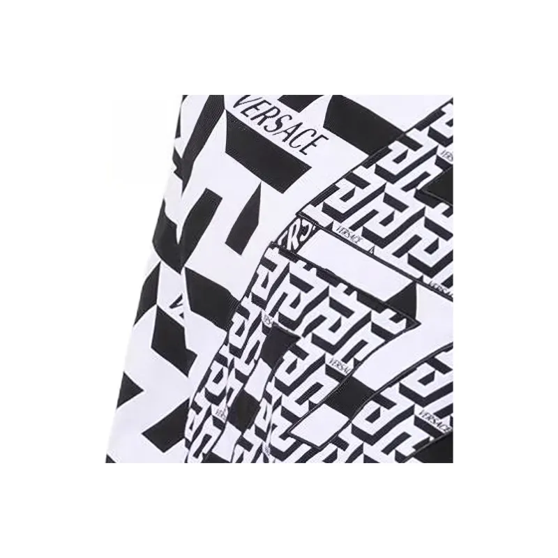 VERSACE T Shirts Men Black/White-5