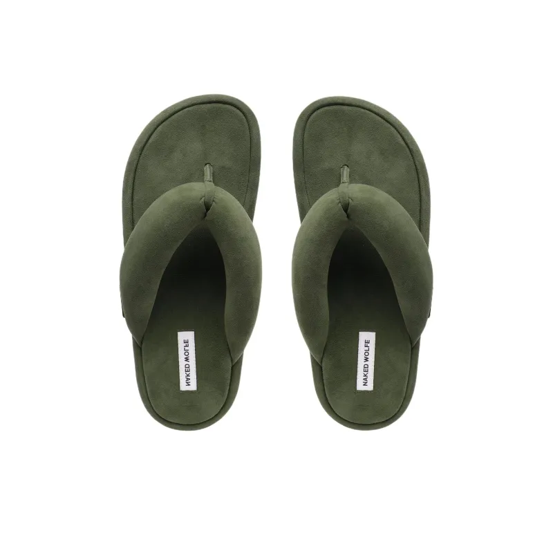 Naked Wolfe Rubber Sole Abrasion Resistant Flip Flops Women's Green-2