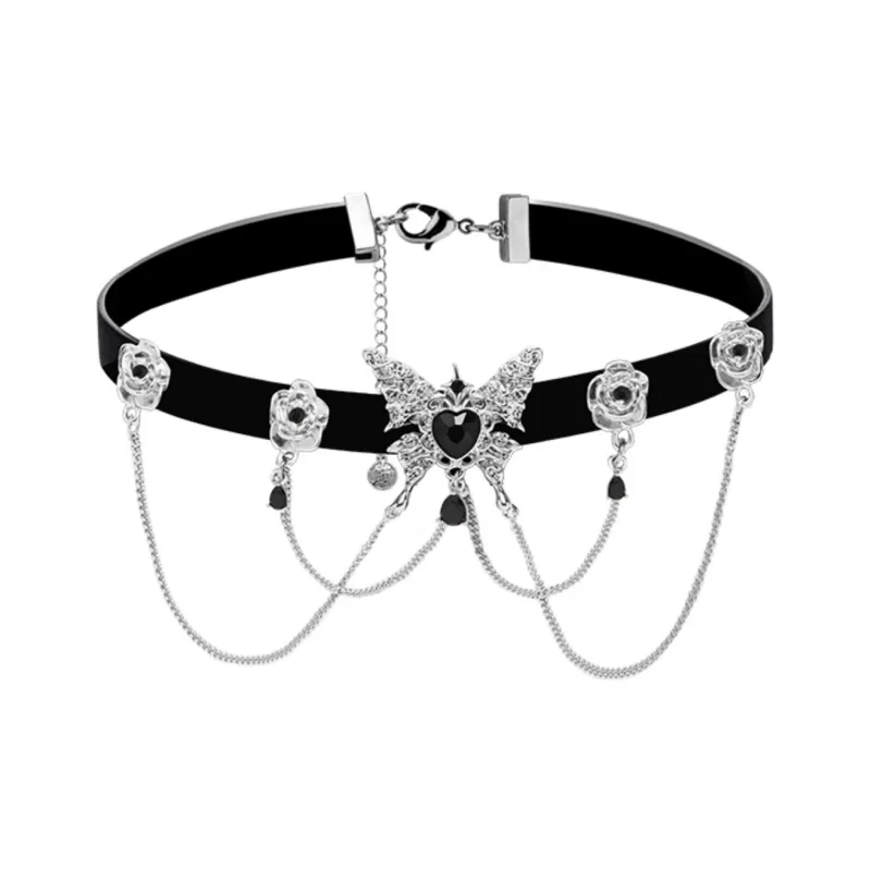 KING OF BLING Alloy, Glass, Leather Necklaces Women's-0