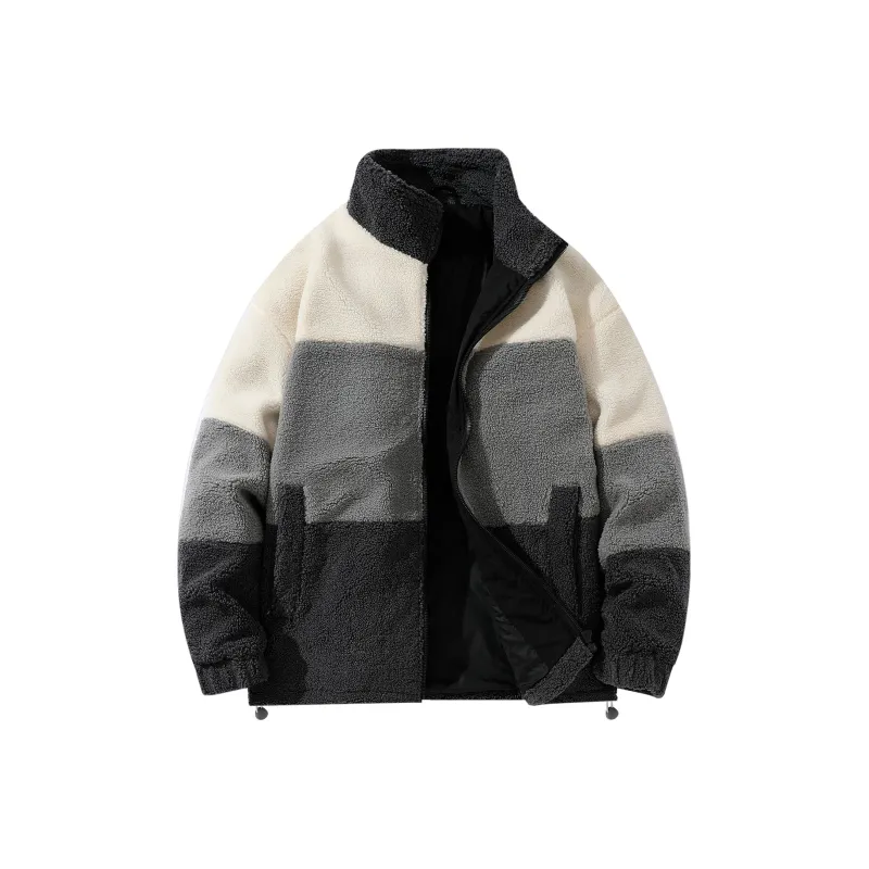 GROGNAK Panelled And Zippered Design Unisex Jacket-0