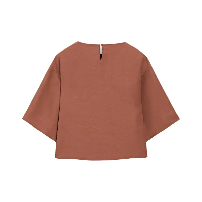 Massimo Dutti Shirt Women's Red Brown-1