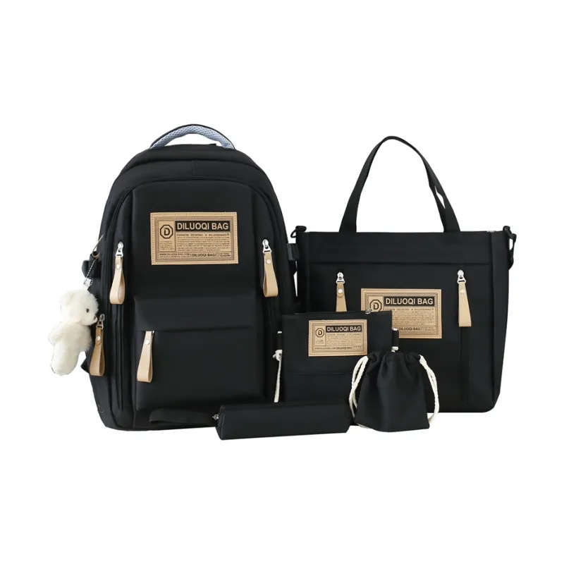 OUZIHUANG Canvas Combo Set Medium Size Women's Multicolor-3