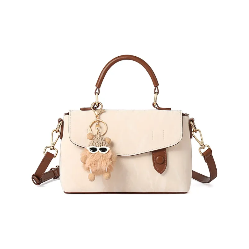 TUCANO PU Shoulder Bag, Crossbody Bag, Handbag Regular Women's Ecru/Black/Camel/Brown-25
