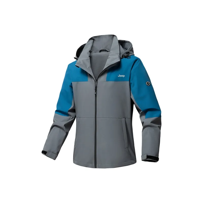 Jeep Outdoor Hiking Water Resistant Windproof Wear Resistant Windbreaker Jacket Unisex-35