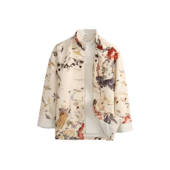 XUANSHENG Jackets Coats Men's A Hundred Birds