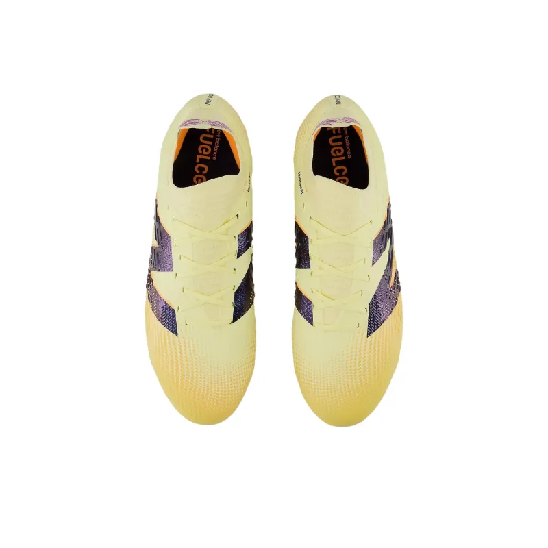 New Balance FG Rubber Long Studs Anti Slip Wear Resistant Soccer Shoes Unisex Yellow-3