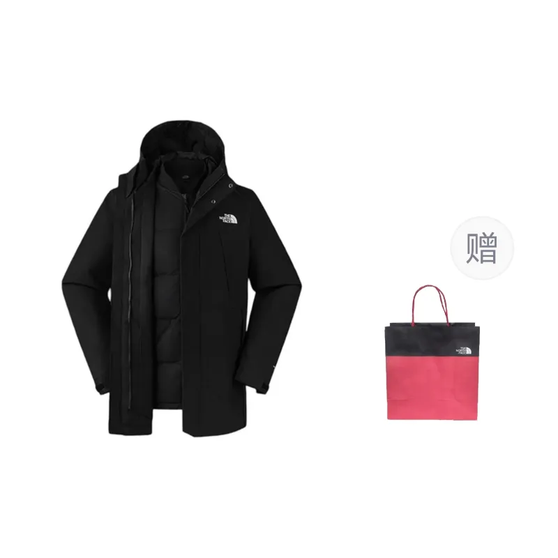 THE NORTH FACE City Outdoor Collection Windbreaker Jackets Men Cosmic Black Shopping Bag Included-0