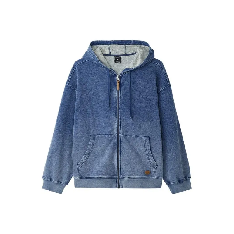 Skechers Jacket Unisex Denim Tie Dye Blue-0